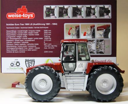 Schlüter Euro Trac 1900 LS miniatuur tractoe in schaal 1:32 van het merk weise toys